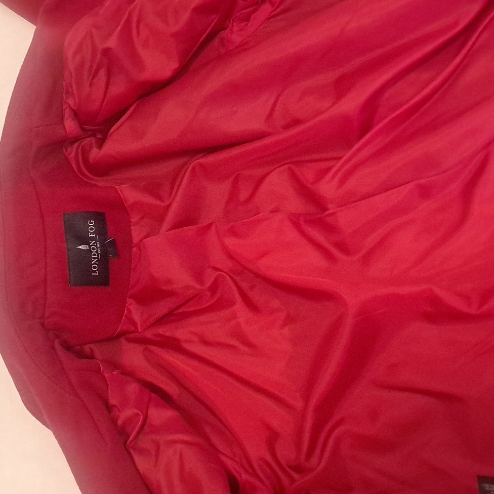 London Fog Classic Double Breasted Coat - Red  XXL - Picture 5 of 5